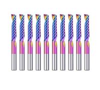 10pcs 2x8mm 3.175 Shank Single Flute Spiral Router Bits For Cut Wood/Plastic CNC Milling Cutter 1 End Mills(3.175x3.175x17)