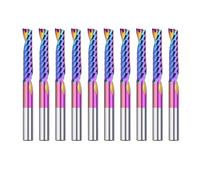 10pcs 2x8mm 3.175 Shank Single Flute Spiral Router Bits For Cut Wood/Plastic CNC Milling Cutter 1 Flute End Mills(3.175x3.175x17)
