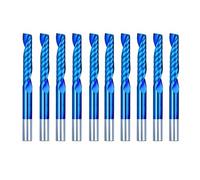 10pcs 2x8mm 3.175 Shank Single Flute Spiral Router Bits For Cut Wood/Plastic CNC Milling Cutter 1 Flute End Mills(3.175x2x17)