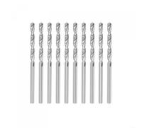 10pcs 3.0mm HSS Steel Twist Drill Bits for Metal Wood | High-speed steel, fully ground flute, 3.0mm diameter, 60mm length, reduces friction heat