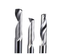 10pcs 3.175/4/5/6/8/10/12mm Single Flute Milling Cutters For Aluminum 1F CNC End Mill Tools Solid Carbide Composite Panels(3.175x2.5x10x38L)