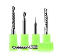 10pcs 3.175/4/5/6/8mm Left Spiral Milling Cutter Down Cut One Flute Router Bit CNC End Mill Milling Cutter(10P 3.175x2.0x10x38L)
