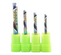 10Pcs 3.175/4/5/6/8mm One Flutes UP Down Cut Milling Cutter 1 Flute CNC Router for Wood Milling Tools CNC Bit(3.175x17x38L)