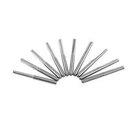 10pcs 3.175mm Double Flute End Mill, Tungsten Carbide CNC Milling Cutter for MDF PVC Acrylic, 22mm Cutting Length 44mm Total Length for Woodworking Engraving Machine