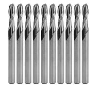 10PCS 3.175mm Flat - Bottomed Spiral Milling Cutter, High Speed Steel End Mill Cutter for Computer Engraving, CNC Routing and Milling in Wood Acrylic Plastic MDF (double edge)