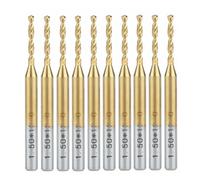 10Pcs 3.175mm Shank 0.3mm Milling Cutter Drill Bits CNC Router Bit(3.175x1.1x10.5x38L)