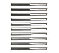10Pcs 3.175mm Shank 2 Flute Straight Slot Milling Cutter End Mill High Speed Steel Router Bit Engraving Tool Router Set