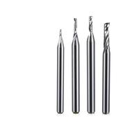 10Pcs 3.175mm Shank Single Flute Spiral Cutter CNC End Mill Router Bit(3.175x1.0x4x38L)