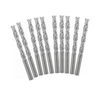 10pcs 3.175x22mm Double Flute Spiral Cutter CNC Router Bits Wood Acrylic Drill