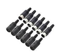 10Pcs 3/4/5/6/7/8/13 Pins DIN Connector Male/Female Jack Socket Chassis Cable Mount With Plastic Handle(5xM 5xF 8Pin)