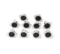 10PCS 3/4/5/6/7/8PIN Panel Mount Female DIN Adapter Cable Connector Plug Adapter Connector Terminal Socket Female Male Cable Solder Parts Wire Butt Screw Interface Digital Disconnect