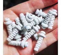 10pcs 3/4/5mm Cable Gland Connector Rubber Strain Relief Cord Boot Wire Sleeve(3mm - White)