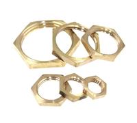10pcs 3/4" BSPP Female Brass Hex Lock Nuts