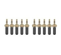 10Pcs 3.5mm Plugs Metal Connector Mini 3.5mm Lock Stereo Jack Plug with M6 Internal Thread