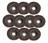10pcs 3 Inch Flap Discs 75 * 16mm Grinding Wheels Sanding Discs 80 Grit for Angle Grinder Polishing of Metal Wood and Plastic DUO ER (Color : Black 10PCS, Grit : 80)