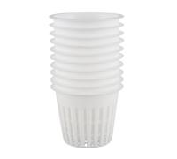 10pcs 3 inch Heavy Duty Mesh Pot Net Cup Basket Hydroponic Aeroponic Planting Grow Clone white
