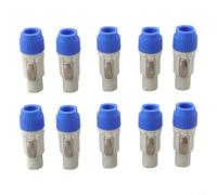 10PCS 3-Pin Male Power Connectors 20A 250V AC Electrical Adapters for Stage Lighting Signal Moving Head Lights PAR Lights Speaker Power Cables and Various Audio(Grey)