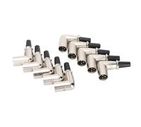 10pcs 3 Pin XLR Right Angle Connector,Male to Female Connect Microphone or Mixer Cable and Socket for DIY Microphone Cable