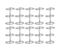 10Pcs 3 Ring Metal Loose Leaf Binders, Stainless Steel Book Rings for Notebook Travel Diary, Photo Album Binding Spines with Secure Rotating Rivet, Rustproof and (20mm)
