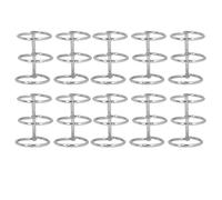 10Pcs 3 Ring Metal Loose Leaf Binders, Stainless Steel Book Rings for Notebook Travel Diary, Photo Album Binding Spines with Secure Rotating Rivet, Compatible with 6 to 30 Hole Sys (25mm)