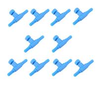 10Pcs 3 Way Aquarium Air Pump Control Valves with T-Shape Inline Tubing Connectors for Fish Tank, Plastic Airflow Control Valves