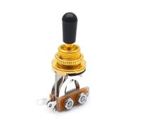 10PCS 3 Way Guitar Pickup Switch Selector Pickup Toggle Switch Parts for Gutar Accessories(Gold with Black Cap)