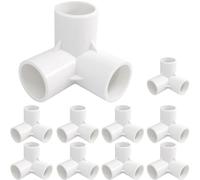 10pcs 3 Way PVC Frame Connectors for 25mm OD Pipe, Greenhouse DIY Furniture | Fits 25mm OD PVC or Metal Pipe Durable PVC Ideal for Greenhouses, Shelving, Garden Structures & DIY Projects