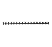 10PCs 30 - Hole Binding Strip, Paper Binding Tool for Office and School Supplies, A4 Length Adjustable Craft Accessory with Rust - Nylon Coated Coil for DIY Projects (10mm Black 10 Strips)