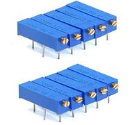 10PCS 3006P Potentiometer 100R/200R/500R/1K/2K/5K/10K/20K/50K/100K/200K/500K/1M Ohm Precision Trimpot Potentiometers Resistor elements (Size : 1K Ohm)