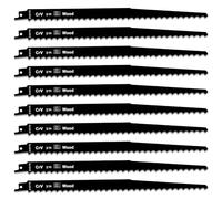 10PCS 300mm Reciprocating Saw Blades for Wood Fast Cutting,CRV 3TPI Sabre Blades for Wood, PVC Pipe, Dry/Wet Timber Pruning, S1617K Sharp Saw for Quick Cutting, Compatible with Bosch/Makita/DeWalt