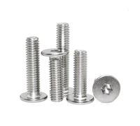10pcs 304 Stainless Steel CM M1.6 M2 M2.5 M3 M4 M5 M6 M8 Hex Hexagon Socket Ultra Thin Super Flat Wafer Head Screw Bolt(10mm,M8 (10pcs))