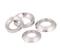 10Pcs 304 Stainless Steel Conical Washer Set Solid Countersunk Spherical Gasket with Concave/Convex Design for Heavy-Duty Applications