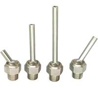 10Pcs 304 Stainless Steel Coolant Nozzle, Adjustable High Pressure Cooling for Jewelry Carving Lathe, Milling, CNC Machine Water Jet Cutter Indus 3/8 Diameter 16.2mm M6*1.0 Tube Length 40mm(1.57in)