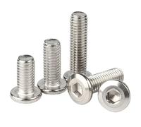 10pcs 304 Stainless Steel Large Flat Hex Hexagon Socket Head Allen Screw M3 M4 M5 M6 M8 Furniture Connector Joint Bolt(10mm x10pcs,M8)