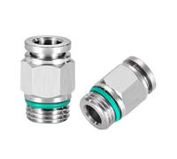 10pcs 304 Stainless Steel PC Pneumatic Quick Connector G Thread Pipe Water Gas M5 1/8" 1/4" 3/8" 1/2"(PC4-G02,10 PCS)