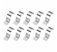 10Pcs 304 Stainless Steel Pipe Clip, Heavy Duty U-Pipe Strap Clamps U Shaped Pipes Brackets for Fixed Conduits, Cable, Metal Rods and Hoses Φ5-6mm / 0.20-0.24in