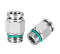 10pcs 304 Stainless Steel Pneumatic Hose Fitting PC M5 1/8" 1/4" 3/8" 1/2" BSP Quick Release Air Tube Connector for Air Compressor,PC6,M5,50 pcs