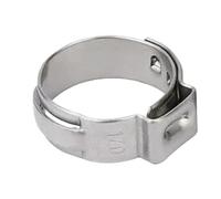 10Pcs 304 Stainless Steel Quick-Install Ear-Type Single Ear Non-Perforated Hose Clamps Clip(19.4-22.6mm)