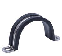 10pcs 304 Stainless Steel Rubber Lined U Clips - Durable Hose Pipe Clamps for Secure Cable Mounting(22MM)