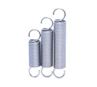 10pcs 304 Stainless Steel S Hook Cylindroid Helical Pullback Extension Tension Spring Wire Diameter 0.6mm / 0.7mm, 0.6x7x60mm