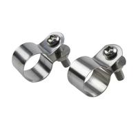 10pcs 304 Stainless Steel U-Shaped Clamp, 10mm 12 16 20 25 27 32 33 35mm Grounding Pipe Clamp with Screws Nuts(12mm)