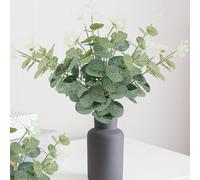 10Pcs 30cm Fake Plants Silk Eucalyptus Leaf DIY Decorations for Home Office | Decorations for Home Garden Wedding Scrapbooking Home Decor Wedding Fake Plants Bridal Artificial Flower