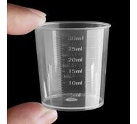 10Pcs 30ml Plastic Liquid Measuring Cup Small Transparent Medicine Lab Graduated Beakers Clear Measuring Jugs Set Medium Household Kitchen Baking Cooking Measure Tool Home