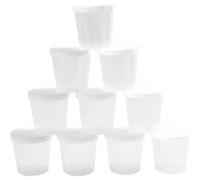 10PCS 30ml Plastic Measuring Cups with Lids - Laboratory Grade Liquid Measurement Containers for Medical & Scientific Use
