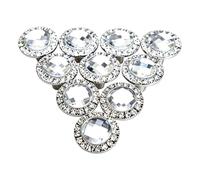 10Pcs 30Mm Crystal Stone Drawer Pulls Sparkling Drawer Pulls Gold/Silver Optional Suitable for Wardrobe and Dresser Upgrade Luxury Dresser Knobs