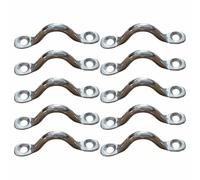 10Pcs 316 Stainless Steel Bimini Boat Top PAD Eye, Eye Straps Tie Down Kayak Deck Loops Tie Down Anchor Point Footman Loop for Kayak Canoe Rigging, 5mm
