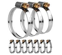 10Pcs 32mm-50mm DIN3017 Adjustable Stainless Steel Worm Drive Hose Clamp/NANDEYIBI Drive Pipes/Connection Fittings for Home Gas Pipe/Car/Tractor/Locomotive/Ship