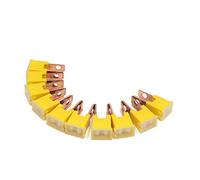 10Pcs 32V 60A Yellow Push-in Type Male PAL Blades Fuse for Cars Vehicle Protected circuits