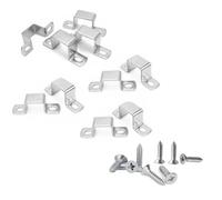 10pcs 35 * 35mm 304 Stainless Steel Square Tube Buckle Bracket u-Type Tube Clamps for Plumbing Systems Ducting Plumber Water Pipe/Door Closed Bar Holder