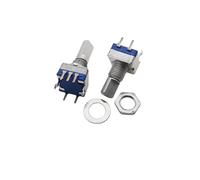 10Pcs 360 Degree Rotary Encoder 20 Position 5 Pin EC11 Digital Potentiometer Half/Plum Shaft With A Built In Push Button Switch(20mm Plum Handle)